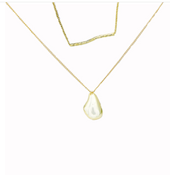 2Pcs Set Waterdrop Irregular Necklaces
